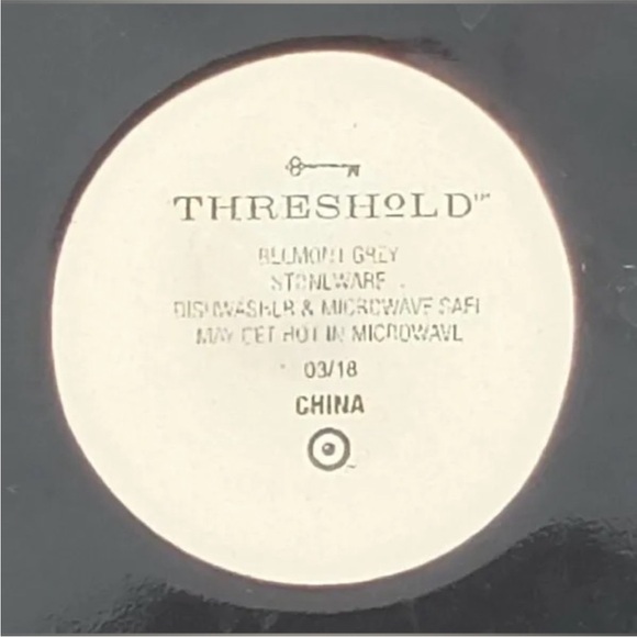 Set of 2 Threshold Stoneware BELMONT GREY glazed approx 8.5” Salad Plates - Picture 6 of 8